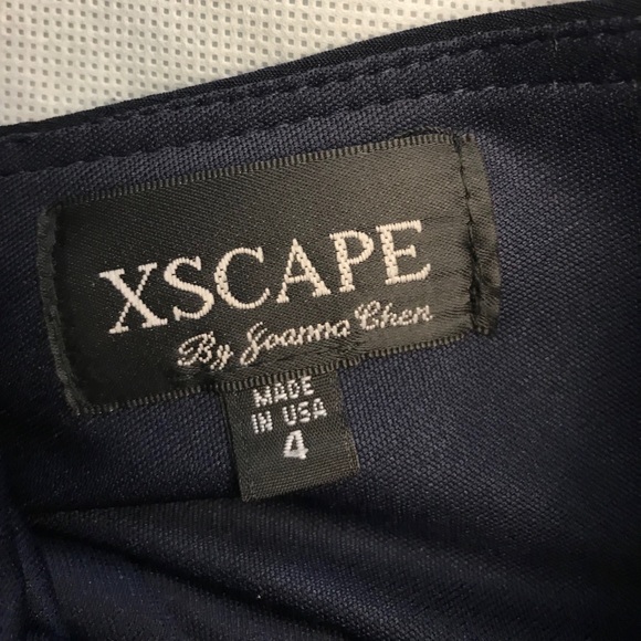 EUC Floor-length Navy Evening Gown - Picture 3 of 5